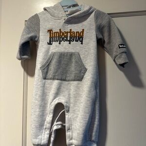 Timberland Gray and Gold Kids Footie